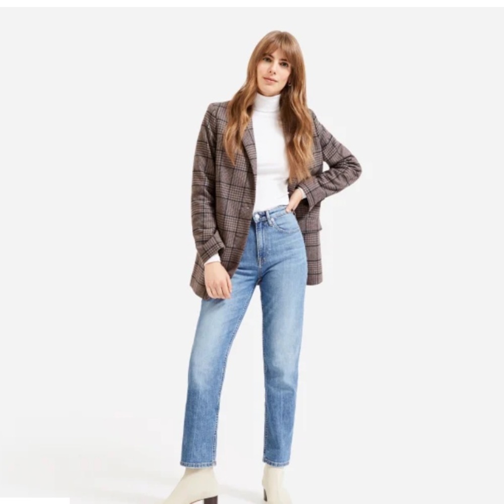 Everlane light wash straight leg jeans, 26